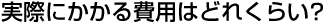 実際にかかる費用はどれくらい?